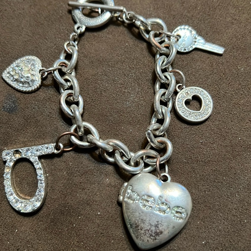 Ladies’ bebe Silver Charm Bracelet